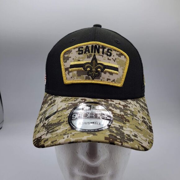 New Era Other - New Era New Orleans Saints Mens 9Forty Trucker Hat Camo 2021 Salute To Service